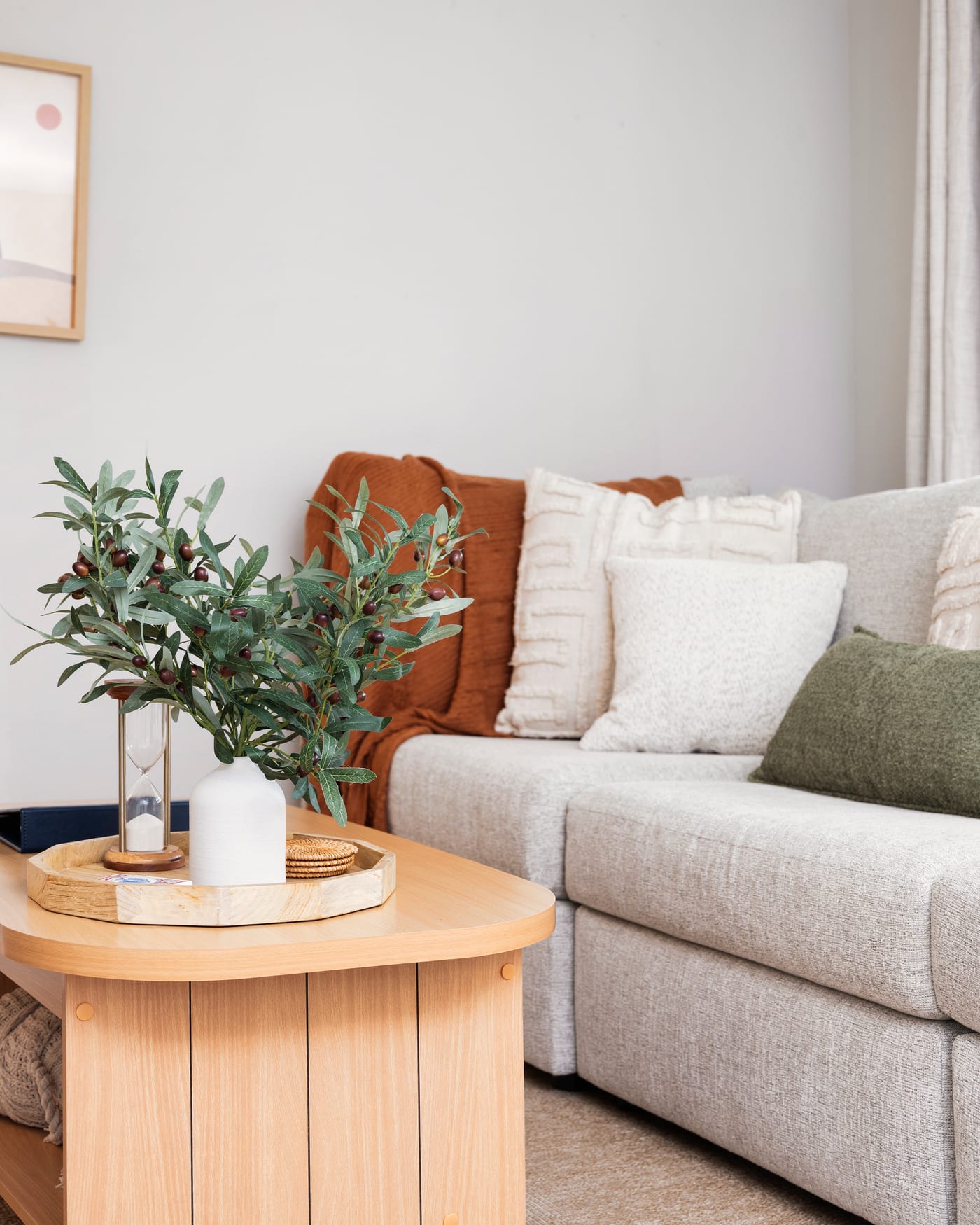 The living room at The Cityside — Unit 1